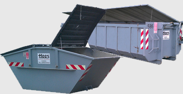 Container mit Deckel, abschließbarer Container, Deckelcontainer, Müllcontainer, Abfallentsorgung